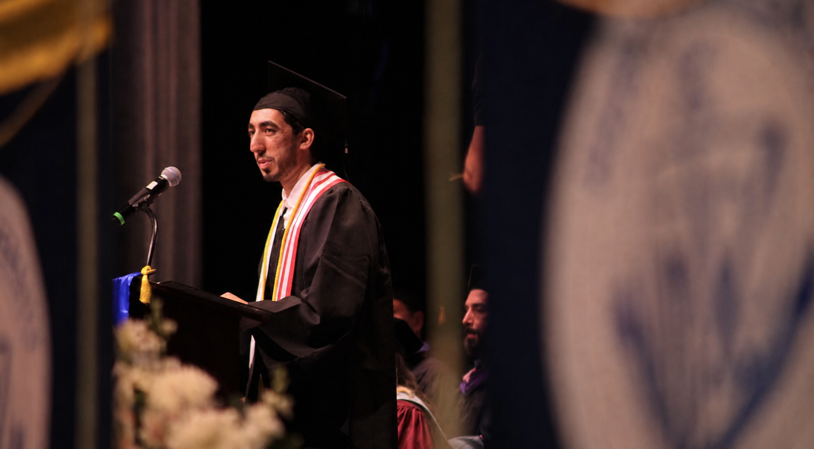 Muhammad Ahsan speaking at Mercy University commencement